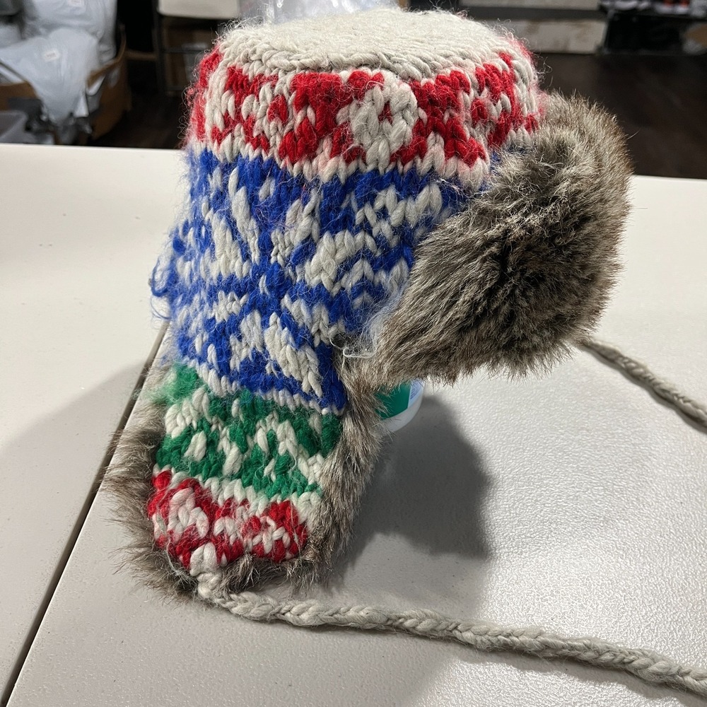 American‎ Eagle Trapper Hat Adult One Size Wool Fur Outdoors Christmas Winter